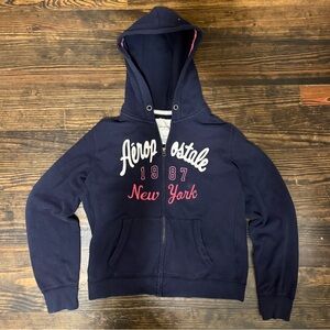 Aeropostale Navy Blue Kids Zip-Up Hoodie